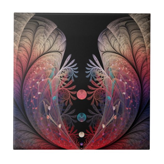 Jonglage Abstract Moderne Fantasy-Fraktal-Kunst Fliese (Vorderseite)