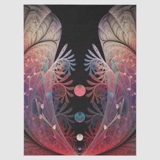 Jonglage Abstract Moderne Fantasy-Fraktal-Kunst Seidenpapier (Vorderseite)
