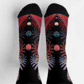 Jonglage Abstract Moderne Fantasy-Fraktal-Kunst Socken (Oben)