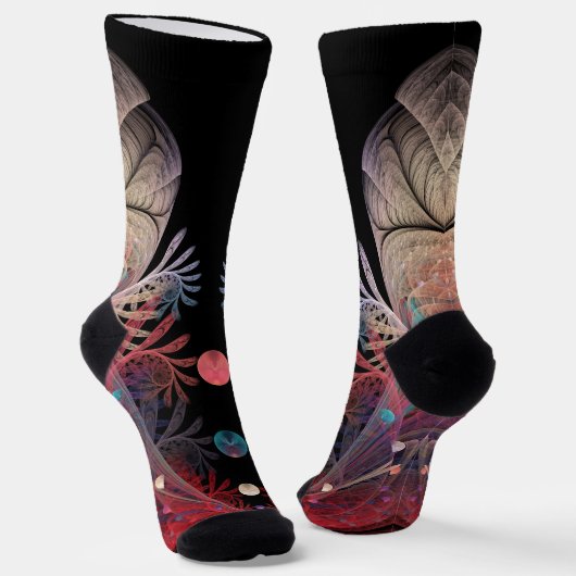Jonglage Abstract Moderne Fantasy-Fraktal-Kunst Socken (Gewinkelt)