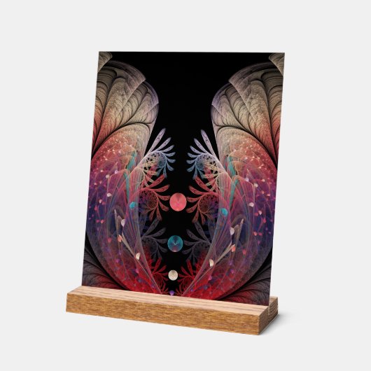 Jonglage Abstrakt Modern Fantasy Fraktal Art Acrylschild (Winkel)