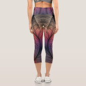 Jonglage Abstrakt Modern Fantasy Fraktal Art Capri Leggings (Rückseite)