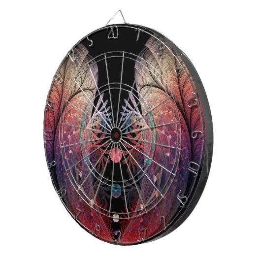 Jonglage Abstrakt Modern Fantasy Fraktal Art Dartscheibe (Vorderseite rechts)