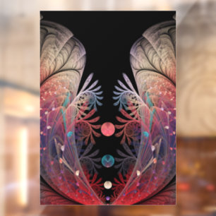 Jonglage Abstrakt Modern Fantasy Fraktal Art Fensteraufkleber