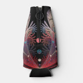 Jonglage Abstrakt Modern Fantasy Fraktal Art Flaschenkühler (Rückseite)