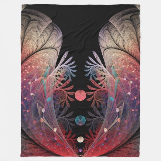 Jonglage Abstrakt Modern Fantasy Fraktal Art Fleecedecke (Vorderseite)