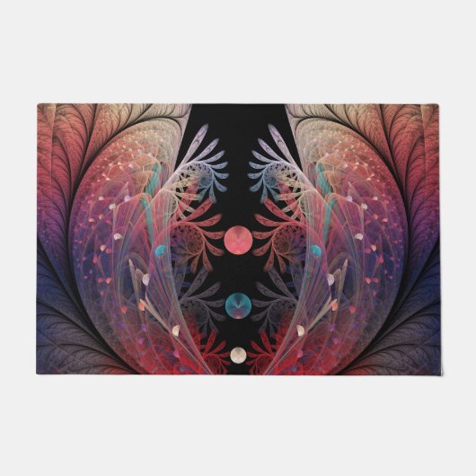 Jonglage Abstrakt Modern Fantasy Fraktal Art Fußmatte (Vorderseite)