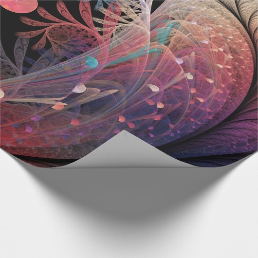 Jonglage Abstrakt Modern Fantasy Fraktal Art Geschenkpapier (Ecke)