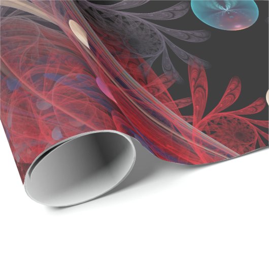 Jonglage Abstrakt Modern Fantasy Fraktal Art Geschenkpapier (Rolleneckpunkt)