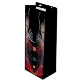 Jonglage Abstrakt Modern Fantasy Fraktal Art Geschenktüte Für Weinflaschen (Vorderseite Schrägansicht)
