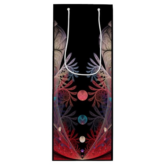 Jonglage Abstrakt Modern Fantasy Fraktal Art Geschenktüte Für Weinflaschen (Vorderseite)