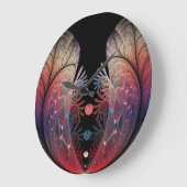 Jonglage Abstrakt Modern Fantasy Fraktal Art Große Wanduhr (Winkel)