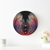 Jonglage Abstrakt Modern Fantasy Fraktal Art Große Wanduhr (Zuhause)