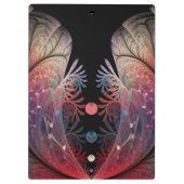 Jonglage Abstrakt Modern Fantasy Fraktal Art Klemmbrett (Rückseite)