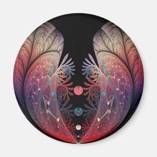 Jonglage Abstrakt Modern Fantasy Fraktal Art Magnet (Vorne)