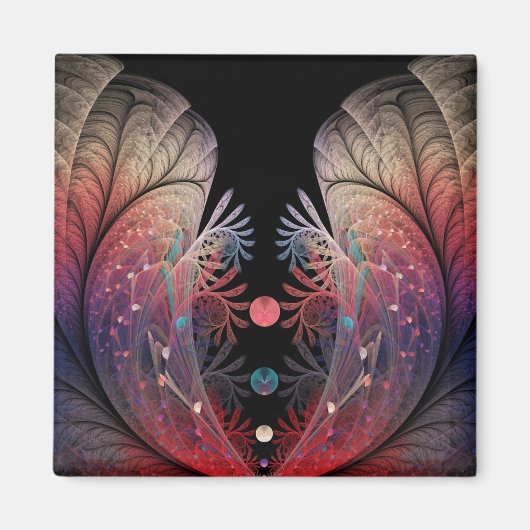 Jonglage Abstrakt Modern Fantasy Fraktal Art Magnet (Vorne)
