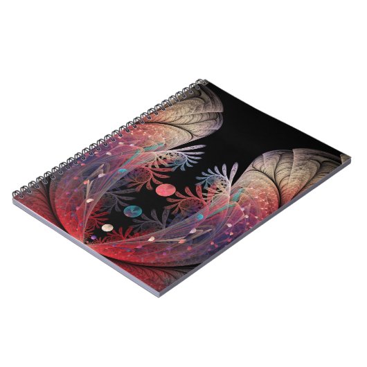 Jonglage Abstrakt Modern Fantasy Fraktal Art Notizblock (Linke Seite)