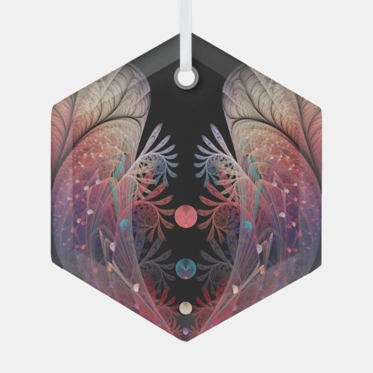 Jonglage Abstrakt Modern Fantasy Fraktal Art Ornament Aus Glas (Vorderseite)