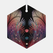 Jonglage Abstrakt Modern Fantasy Fraktal Art Ornament Aus Glas (Rückseite)