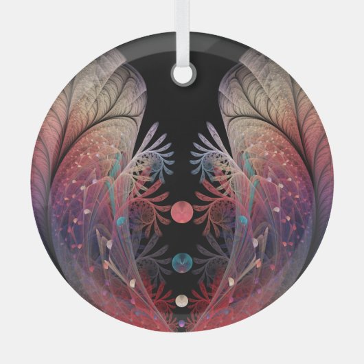 Jonglage Abstrakt Modern Fantasy Fraktal Art Ornament Aus Glas (Vorderseite)