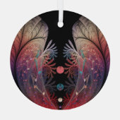 Jonglage Abstrakt Modern Fantasy Fraktal Art Ornament Aus Glas (Rückseite)