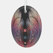 Jonglage Abstrakt Modern Fantasy Fraktal Art Ornament Aus Glas (Vorderseite links)