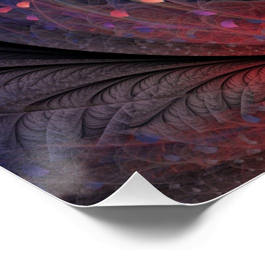 Jonglage Abstrakt Modern Fantasy Fraktal Art Poster (Ecke)