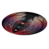 Jonglage Abstrakt Modern Fantasy Fraktal Art Schneidebrett (Ecke)