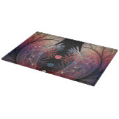 Jonglage Abstrakt Modern Fantasy Fraktal Art Schneidebrett (Ecke)