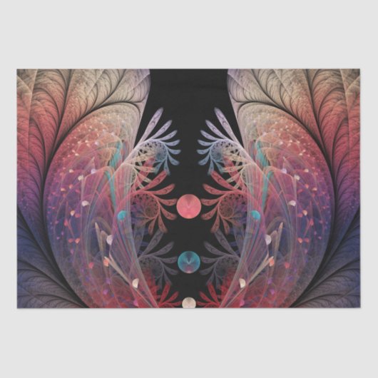 Jonglage Abstrakt Modern Fantasy Fraktal Art Seidenpapier (Vorderseite)