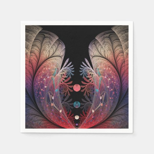 Jonglage Abstrakt Modern Fantasy Fraktal Art Serviette (Vorderseite)