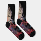 Jonglage Abstrakt Modern Fantasy Fraktal Art Socken (Rechts)