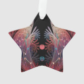 Jonglage Abstrakt Modern Fantasy Fraktal Art Star Ornament (Rückseite)