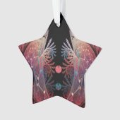 Jonglage Abstrakt Modern Fantasy Fraktal Art Star Ornament (Vorderseite)