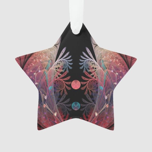 Jonglage Abstrakt Modern Fantasy Fraktal Art Star Ornament (Vorderseite)