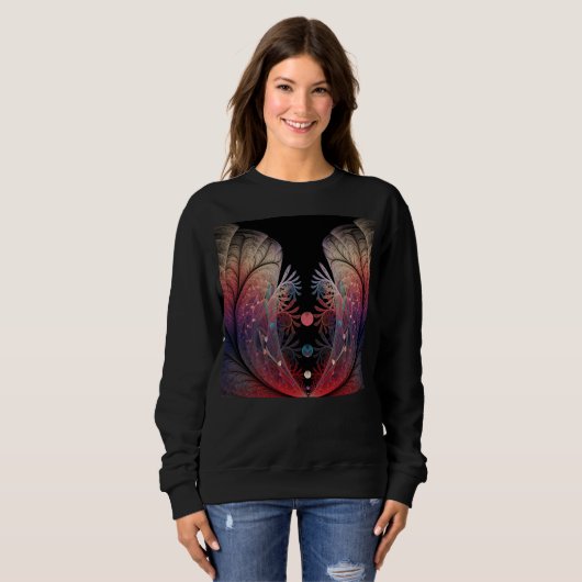 Jonglage Abstrakt Modern Fantasy Fraktal Art Sweatshirt (Vorne ganz)