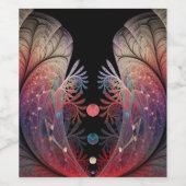 Jonglage Abstrakt Modern Fantasy Fraktal Art Weinetikett (Einzelnes Label)