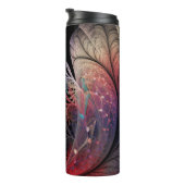 Jonglage Abstrakt Modern Fantasy Fraktal Monogram Thermosbecher (Nach rechts gedreht)