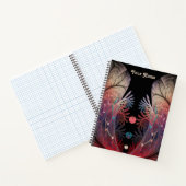 Jonglage Abstrakt Modern Fantasy Fraktal Name Notizblock (Innenseite)