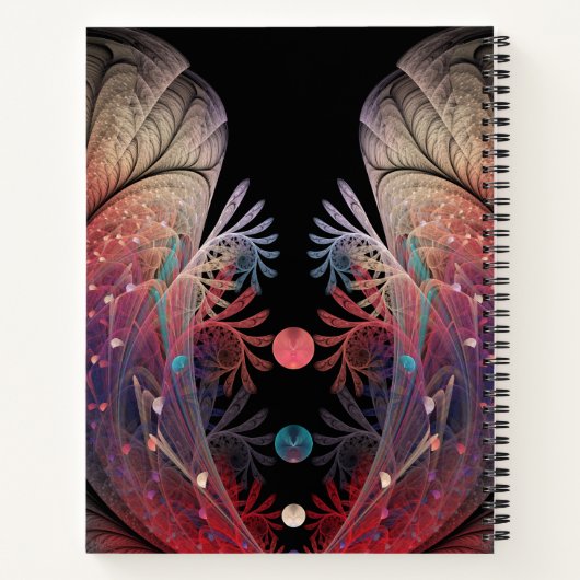 Jonglage Abstrakt Modern Fantasy Fraktal Name Notizblock (Rückseite)