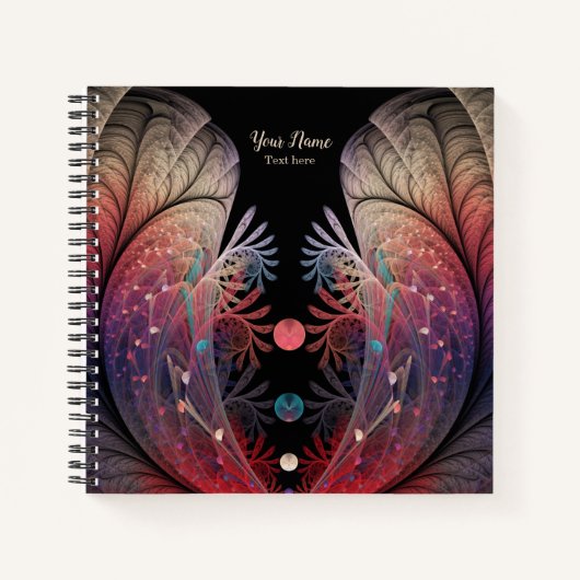 Jonglage Abstrakt Modern Fantasy Fraktal Name Notizblock (Vorderseite)