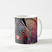 Jonglage Abstrakt Modern Fantasy Fraktal Text Kaffeetasse (VorderseiteRechts)