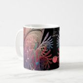 Jonglage Abstrakt Modern Fantasy Fraktal Text Kaffeetasse (Vorderseite Links)