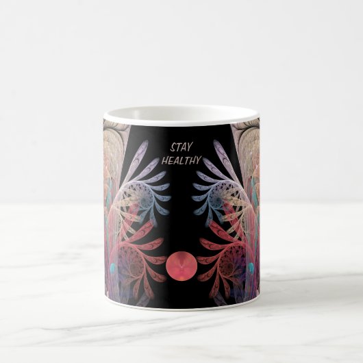 Jonglage Abstrakt Modern Fantasy Fraktal Text Kaffeetasse (Mittel)
