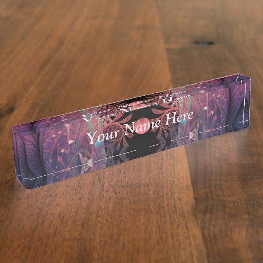 Jonglage Abstrakt Modern Fantasy Fraktal Text Namensplakette (Seite)