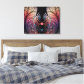 Jonglage Abstrakt Modern Fantasy Fraktal Triptych Leinwanddruck (Insitu (Schlafzimmer))