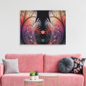 Jonglage Abstrakt Modern Fantasy Fraktal Triptych Leinwanddruck (Insitu (Wohnzimmer))