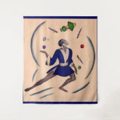 Jongleur-Druck Wandteppich (Vorderseite)