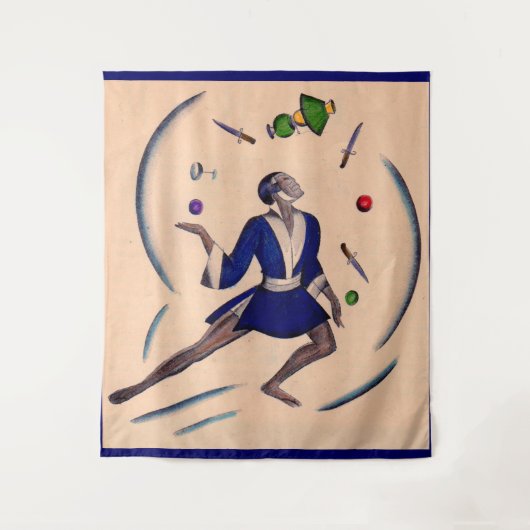 Jongleur-Druck Wandteppich (Vorderseite)