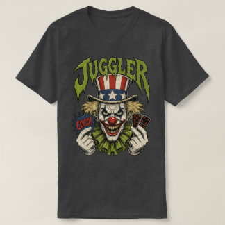 Jongleur Gruseliger Onkel-Sam-Clown T-Shirt